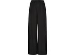Stoffhose Urban Classics "Urban Classics Damen Ladies Wide Leg Viscose Pants", Damen, Gr. 3XL, Us-GrößEn, Schwarz, 100% Viskose, Unifarben, Loose Fit, Hosen Stoffhose