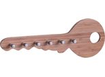 SchlüSselbrett Zeller Present "Bamboo", Beige (Natur), B:35Cm H:12,5Cm T:4Cm, Bambus, Massivholz, Hakenleisten, SchlüSselbrett, Aus Hochwerigem Bamus