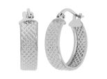Paar Creolen Firetti "Schmuck Geschenk Silber 925 Ohrschmuck Ohrringe", Silberfarben, Ohrringe, Damen, Silber 925 (Sterlingsilber)