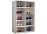 Schuhregal Vcm "Holz Regal Schuhschrank Schuhregal Hinsol M", Weiß, B:55Cm T:30Cm, Regale, Schuhregal