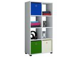 Standregal Vcm "Holz Raumteiler Stand Regal BüCher Benas 2X4", Weiß, B:60Cm T:30Cm, Regale, Standregal