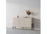 Sideboard Otto Home "Jukon, Breite 150 Bzw.180 Cm, Moderne Grifflose Kommode", Beige (Kaschmir), B:150Cm H:90Cm T:40Cm, Sideboards, Sideboard, Schubladenschrank 2 TüRen/3 SchubkäSten, Push-To-Open-Funktion, Topseller