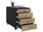 Container Vcm "Rollcontainer BüRocontainer Schublade Lona 50 Cm", Braun (Anthrazit, Honig, Eiche), B:42Cm T:50Cm, Obermaterial: 100% Holz Wood., Rollwagen, Rollcontainer