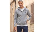 Sweatjacke Lerros "Hoodie Sweat-Jacke", Herren, Gr. L, Platinum Grau Melange, 50% Baumwolle, 50% Polyester, Sweatjacken Sweatjacke, Kapuzensweatjacke Mit Tunnelzug Und Seitlichen ReißVerschlusstaschen