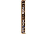 Standregal Vcm "Holz Cd Dvd Stand Aufbewahrung Deko Regal Bigol", Braun (Buche), B:21Cm T:20Cm, Regale, Standregal