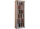 Media-Regal Vcm "Holz CD DVD Stand Regal Schrank Classic GlastüR", Braun (Sonoma, Eiche (SäGerau)), B:31Cm T:18Cm, Regale