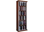 Media-Regal Vcm "Holz CD DVD Stand Regal Schrank Classic GlastüR", Braun (Kern, Nussbaum), B:31Cm T:18Cm, Regale