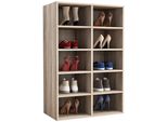 Schuhregal Vcm "Holz Regal Schuhschrank Schuhregal Hinsol M", Braun (Sonoma, Eiche), B:55Cm T:30Cm, Regale, Schuhregal