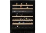 AMICA Weinkühlschrank WK 341 110-1 S / WBB 4661 ADB, Energieeffizienz: G (A-G), schwarz, B:59,5cm H:82cm T:62cm, Weinkühlschränke, für 45 Standardflaschen á 0,75l, Standkühlschrank