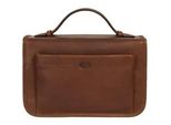 Kulturbeutel PIKÉ, Gr. B/H/T: 24cm x 15cm x 10cm onesize, braun, Leder, leicht glänzend, unifarben, Taschen Kulturbeutel, echt Leder