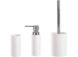 Badaccessoire-Set KLEINE WOLKE Pur, weiß, Keramik, Badaccessoires-Sets