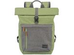 Freizeitrucksack TRAVELITE BASICS Rollup Rucksack, Gr. B/H/T: 37cm x 60cm x 16cm, grün (grün, grau), Polyester, Rucksäcke Freizeitrucksack, Arbeitsrucksack Sportrucksack Reiserucksack Schulrucksack