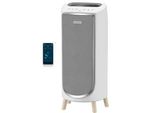Luftreiniger ROWENTA PU6180 Intense Pure Air Home Connect, grau (weiß, grau), B:23cm H:74cm T:31,5cm, Luftreiniger, Luftreiniger, HEPA-Luftfilterung, App, 4 automatische Modi, 32 dB(A), Textil-Finish