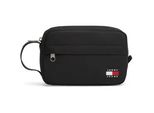 Kulturbeutel TOMMY JEANS TJM ESS DAILY WASHBAG, Damen, Gr. B/H/T: 21cm x 14cm x 8cm, schwarz, Textil, Taschen Kulturbeutel, Unisex Minibag, Hygienebeutel mit praktischer Handschlaufe