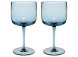 Weinglas Weingläser Like Glass 270 ml 2er Set, blau (ice), 2 tlg., Glas, LIKE. BY VILLEROY & BOCH, Trinkgefäße, Weinglas