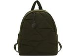 Rucksack EMILY & NOAH Rucksack E&N Hanni, Damen, Gr. B/H/T: 28cm x 30cm x 14cm, grün (oliv 960), Polyester, Rucksäcke Rucksack