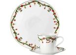 Geschirr-Set HUTSCHENREUTHER Geschirr-Set Nora Christmas 3er Set bunt, bunt, 3 tlg., Porzellan, Geschirr-Sets, Kaffeeservice Geschirr-Set