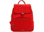 Rucksack TAMARIS Rucksack TAS Khiria, Damen, Gr. B/H/T: 26cm x 28cm x 9cm, rot (rot 600), Polyester, Rucksäcke Rucksack