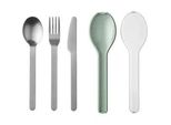 Besteck-Set MEPAL Besteck-Set Ellipse, grün (nordic sage), Essbesteck-Sets