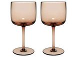Weinglas Weingläser Like Glass 270 ml 2er Set, braun (clay), 2 tlg., Glas, LIKE. BY VILLEROY & BOCH, Trinkgefäße, Weinglas