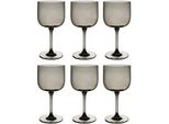 Weinglas Weingläser Like Glass 270 ml 6er Set, grau (smoke), 6 tlg., Glas, LIKE. BY VILLEROY & BOCH, Trinkgefäße, Weinglas