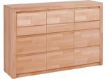 Kommode Otto Home "Silkeborg", Beige (Kernbuche Teilmassiv), B:130Cm H:85Cm T:35Cm, Holz Teilmassiv, Sideboards, Kommode, Breite 130 Cm