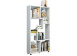 Standregal Vcm "Holz Stand Regal Raumteiler BüCherregal Blina", Weiß, B:60Cm T:20Cm, Regale, Standregal