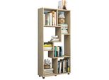 Standregal Vcm "Holz Stand Regal Raumteiler BüCherregal Blina", Braun (Sonoma, Eiche (SäGerau)), B:60Cm T:20Cm, Regale, Standregal