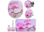 Badaccessoire-Set SANILO Blooming, rosa, Massivholz, Badaccessoires-Sets