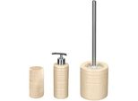 Badaccessoire-Set KLEINE WOLKE Sahara, beige (natur), Stein, Badaccessoires-Sets