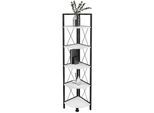 Standregal Vcm "Holz Metall Eckregal BüCher Regal Insasi 5Fach", Weiß, B:34Cm T:34Cm, Regale, Standregal