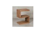 Kadima Design Beistelltisch "S"" Cube Nako: Sheesham-Holz, S-Form, 44X30 Cm, 60 Cm HöHe, Handgefertigt."
