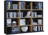 Standregal Vcm "Holz Cd Dvd Standregal BüCherregal Regal Megosa L", Braun (Anthrazit, Honig, Eiche), B:102Cm T:23Cm, Regale, Standregal