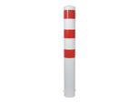 Schake Absperrpfosten Typ 40150B, Ortsfest, Zum Einbetonieren, Ø 152Mm, GesamtläNge:1200Mm, Weiß / Rot)