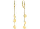 Paar OhrhäNger Firetti "Schmuck Geschenk Gold 375 Ohrschmuck Patentbrisur PläTtchen", Gold (Gelbgoldfarben), Ohrringe, Damen, Gelbgold 375