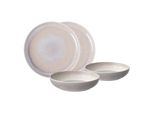 Geschirr-Set Tafel-Set Perlemor Sand 4er Set beige, beige, 4 tlg., Porzellan, LIKE. BY VILLEROY & BOCH, Geschirr-Sets, Geschirr-Set
