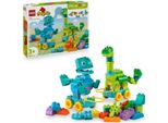 LEGO DUPLO Ma Ville 10451 Dinosaures auf Rädern 3-in-1, Lernspielzeug ab 3 Jahren, 108 Teile