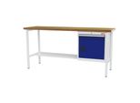 Stier Werkbank Mit 1 Schublade Und 1 TüR Bxtxh 2000X600X960 Mm Ral 7035 / Ral 5010 (905017)