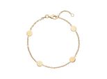 Armband Jobo "Goldarmband", Gelbgold 375, ArmbäNder, Damen, 19Cm, Gelbgold 375, Armband, 375 Gold Mit PläTtchen 19 Cm