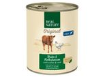 Real Nature Nourriture Humide Chien Adulte CœUrs De Veau & Poulet 12X800 G