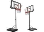 Basketball,Basketballkorb Outdoor, Korbhöhe von 135 bis 305 cm, Basketballständer mit 110x72cm Rückwand, Basketball Korb für Kinder Jugendliche Erwachsene