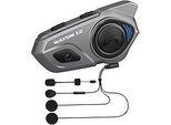 X2 Motorrad Intercom, Integriertem Intercom System, Motorrad Bluetooth Headset für bis zu 4 Motorräder, mit HiFi/Musik Teilen/FM Radio/AI Sprachassistent /IP67 Wasserdicht?1pc?