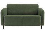 2-Sitzer-Sofa Marone DunkelgrüN Teddystoff