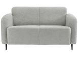 2-Sitzer-Sofa Marone Hellgrau Teddystoff