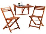 Balkonset 3-Tlg. Ca. 60X40X49 Cm Holz