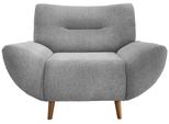 Sessel Drago Silberfarben Chenille