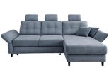 Wohnlandschaft Brizzini Hellblau Chenille