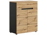 Schuhschrank Canu Ca.80X94X37Cm Eiche Dekor,Grau