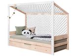 Ausziehbett FußBall Holz Ca. 90X200 Cm Weiß/Kiefer