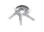 Badezimmer-Deckenleuchte Bolsa Chromfarben/Klar Max. 3,1 Watt Deckenlampe